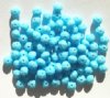 100 5x6mm Opaque Light Blue Melon Beads